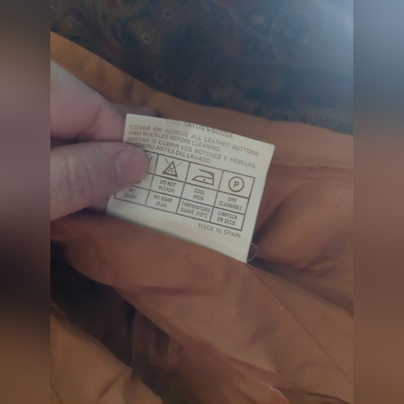 Burberry Vintage 90s Velvet Paisley Blazer Jacket Brown M/L Designer Designer - Picture 11 of 13